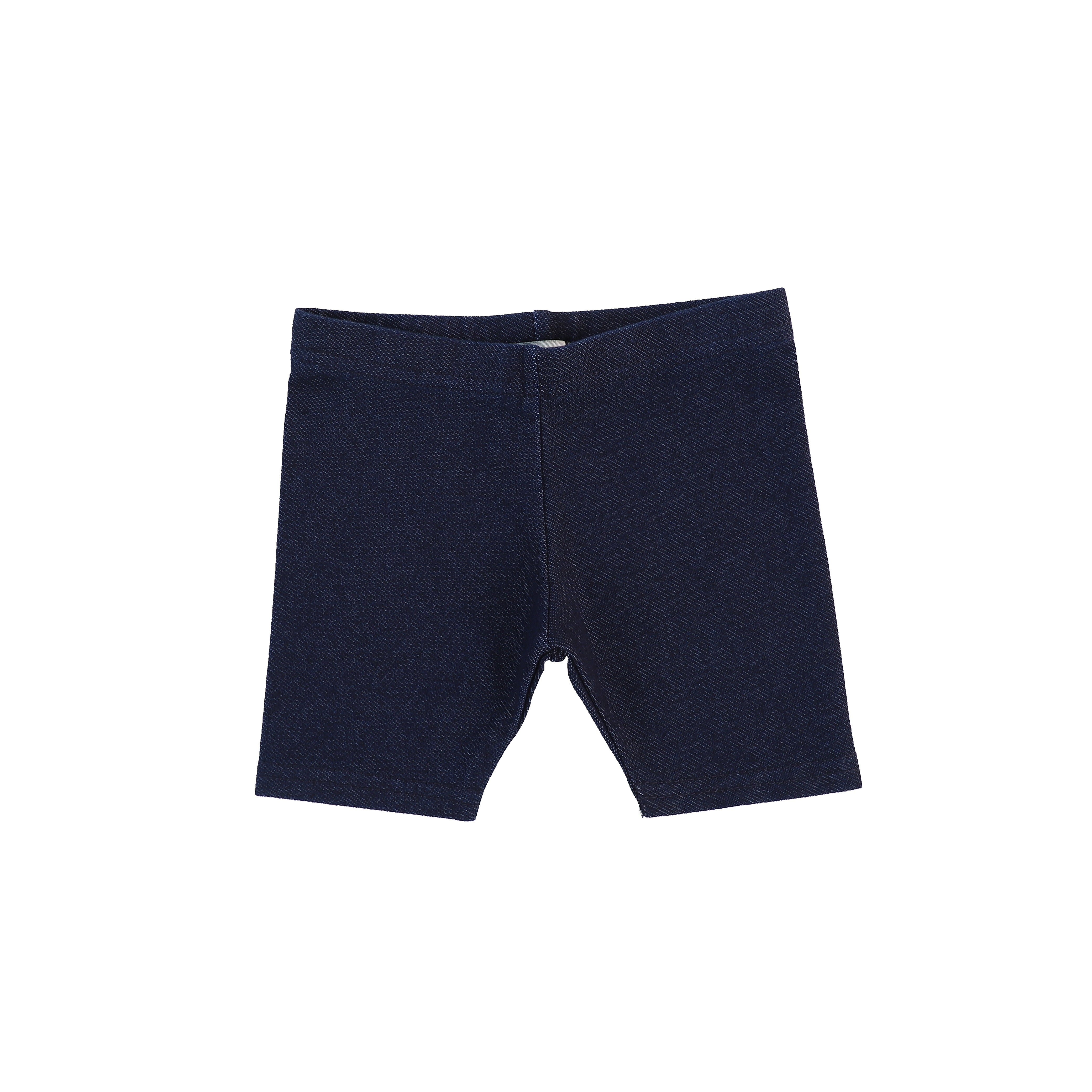 Dark Jean Biker Shorts