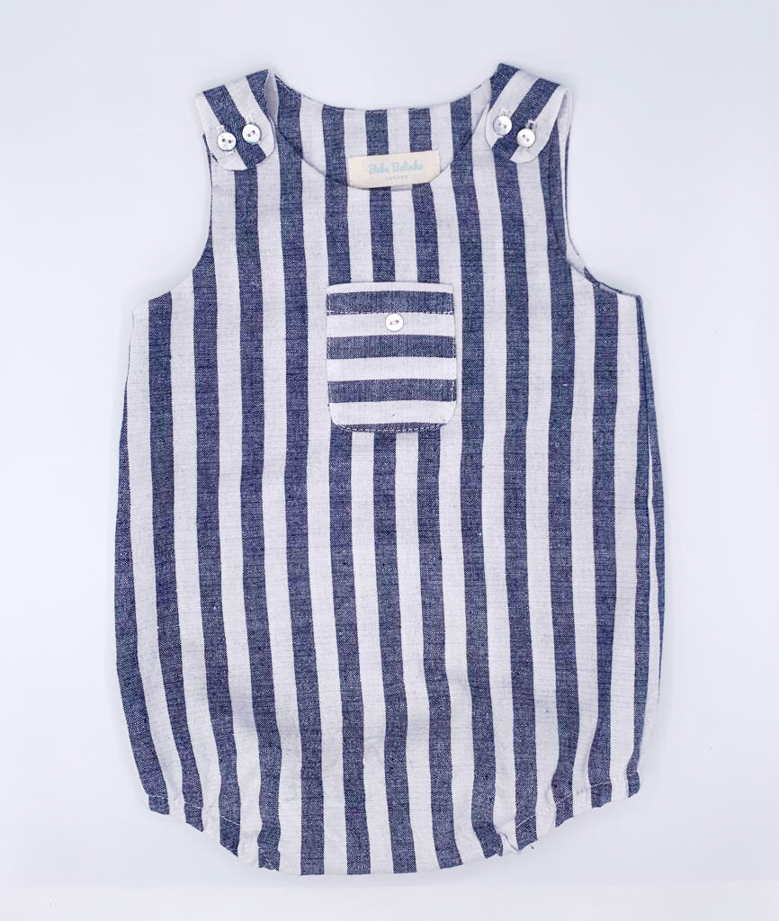 Bebe Belinha Louise Boy's Striped Romper
