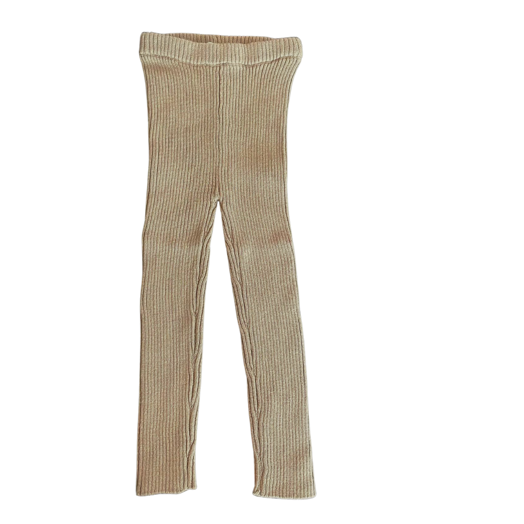 Mema Knits Mink Ribbed Knit Legging