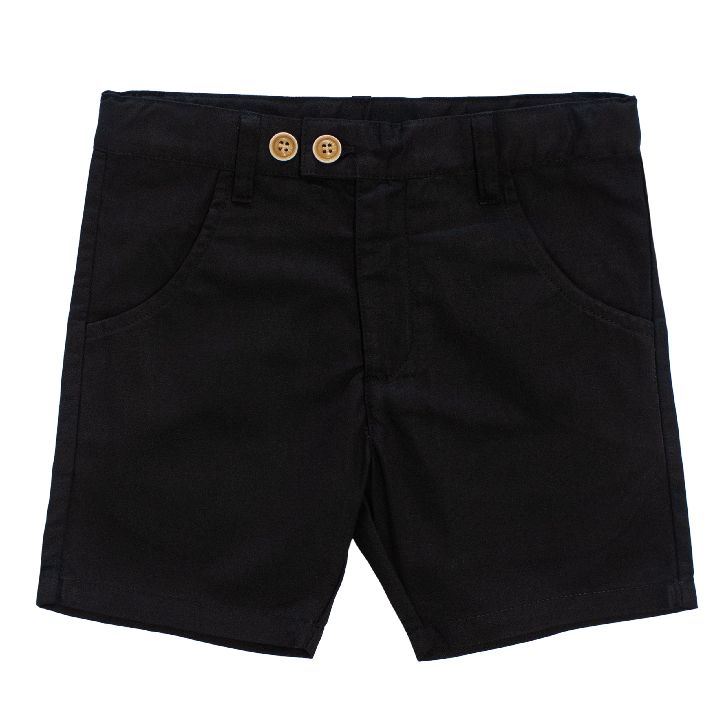 Kipp Black Polished Cotton Shorts