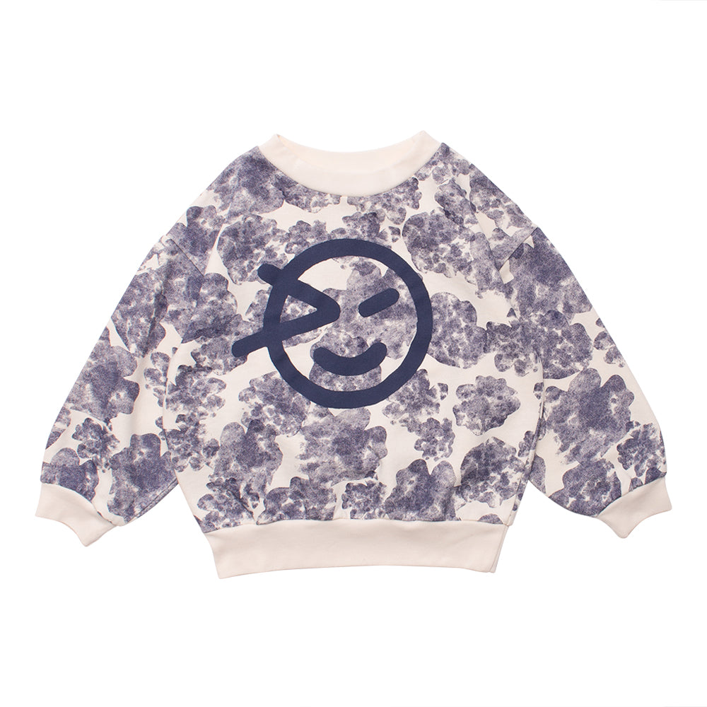Wynken Milk/Soft Navy Cumulo Sweat