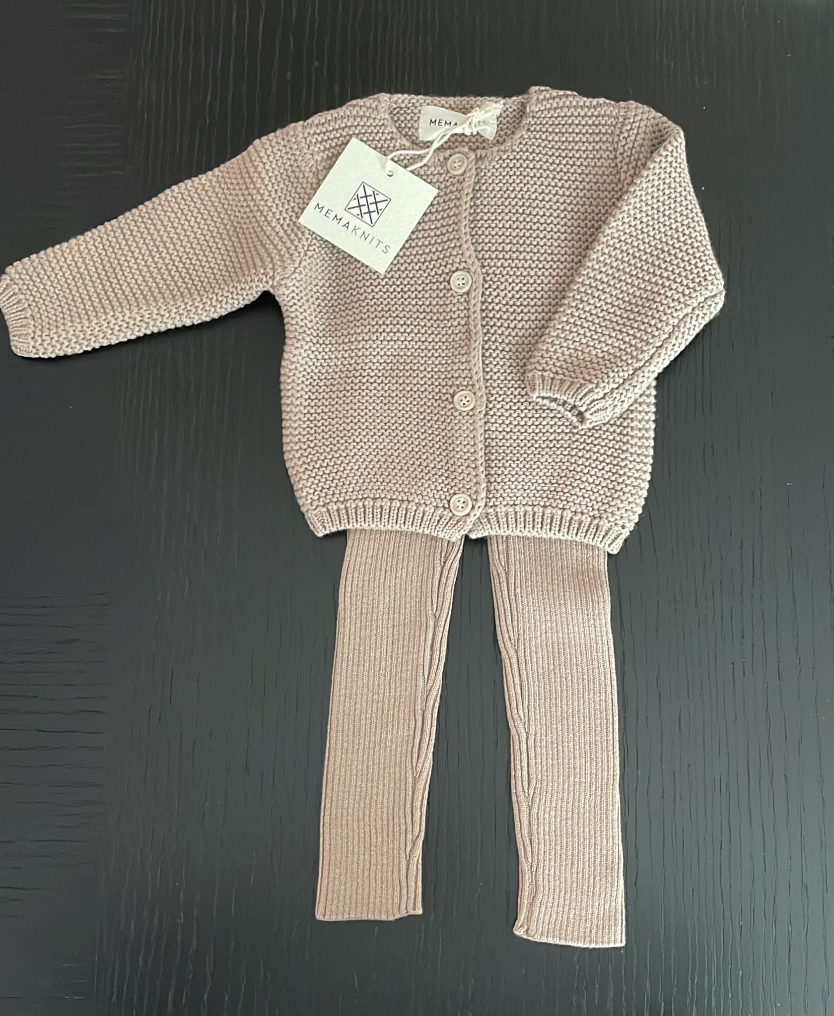 Mema Knits Mink Ribbed Knit Legging