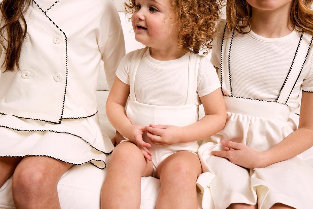 Little Parni Ivory Milano Cropped Blazer