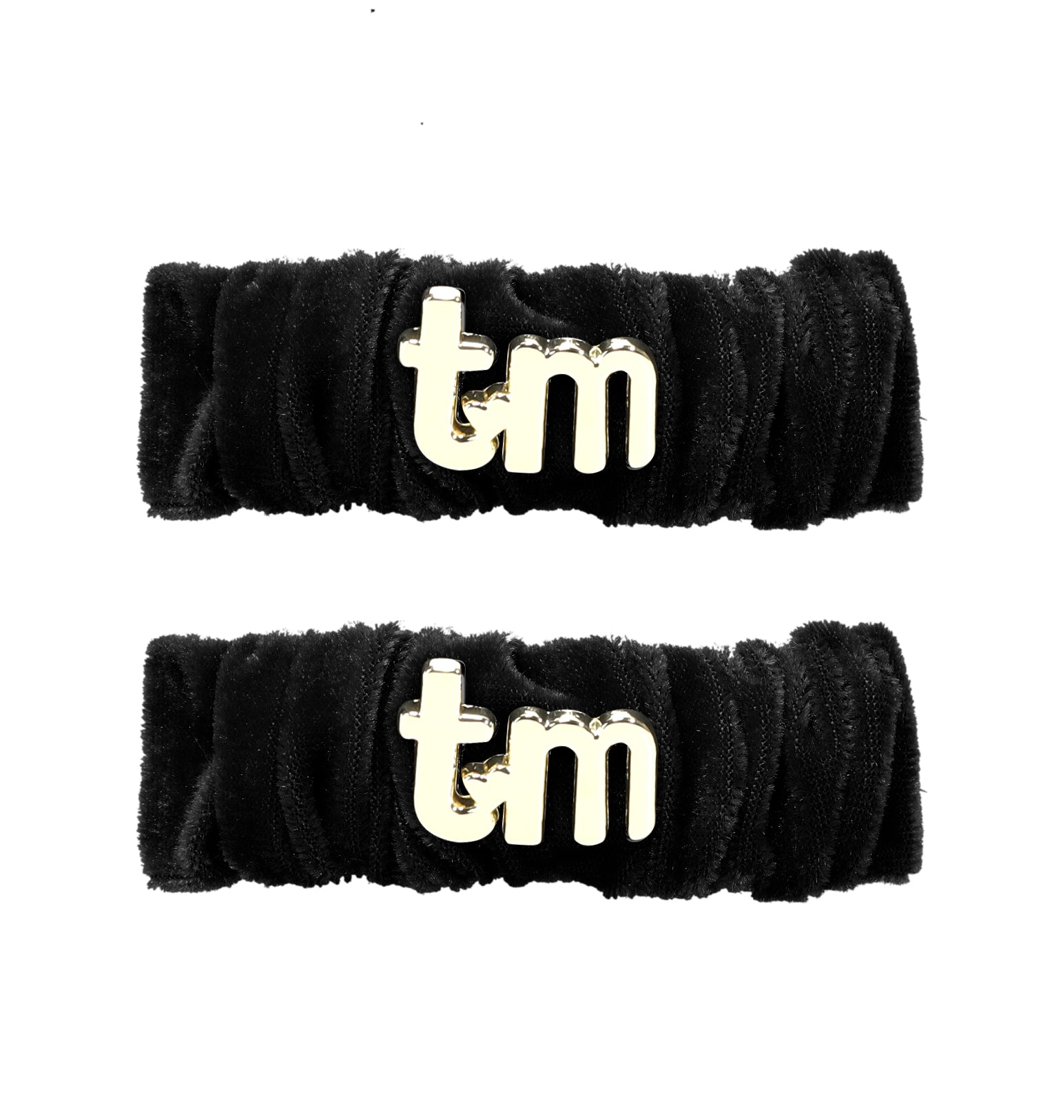 Tis Me Black Velvet Barrette Clip Set
