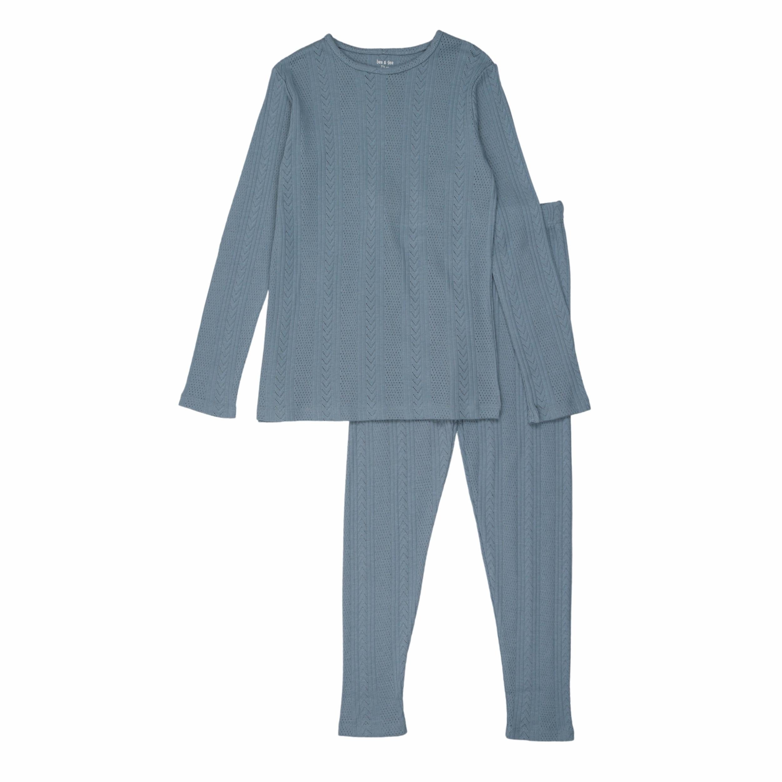 Bee & Dee Mid Blue Cable Weave Loungewear