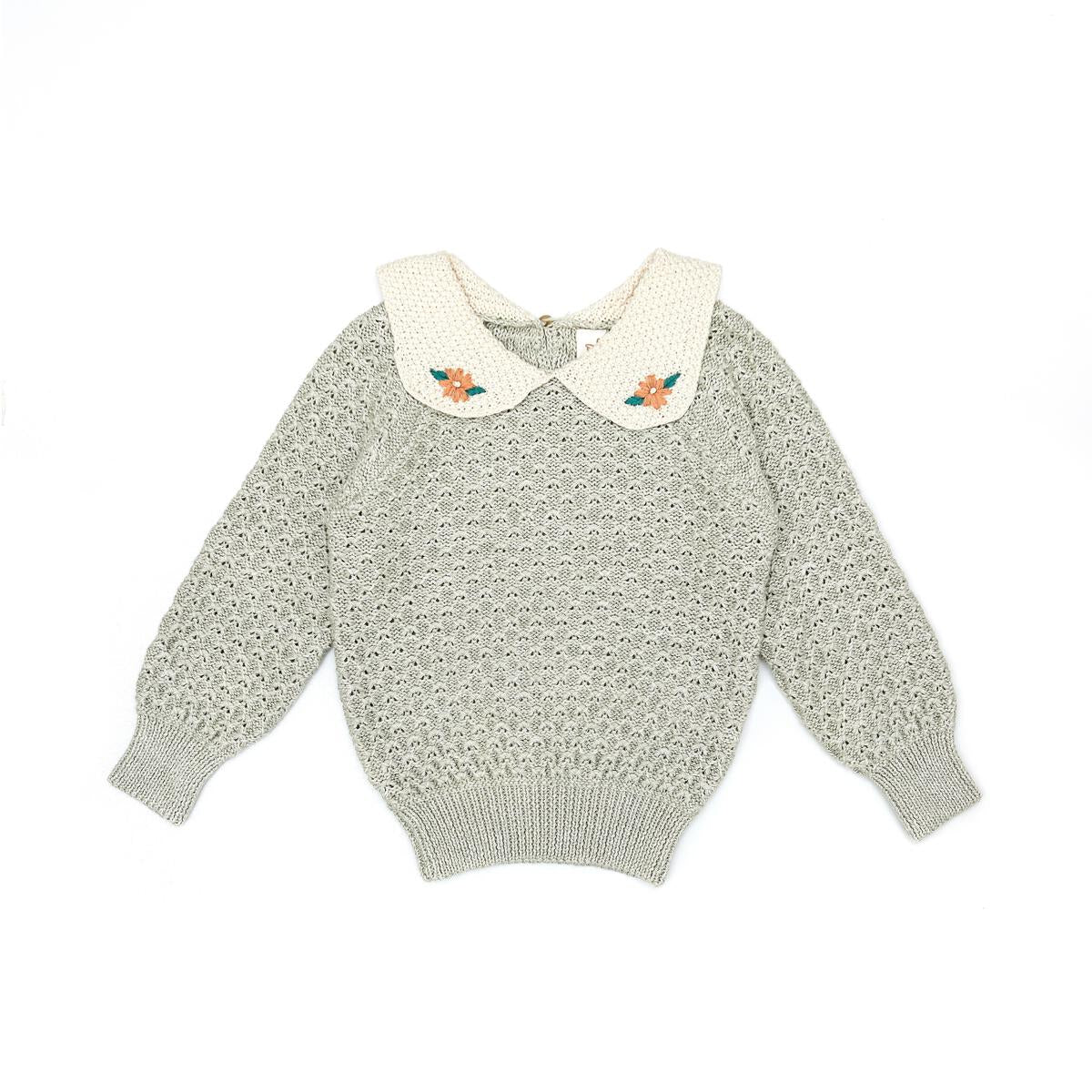 Light Green Marl Knitted Anne Sweater