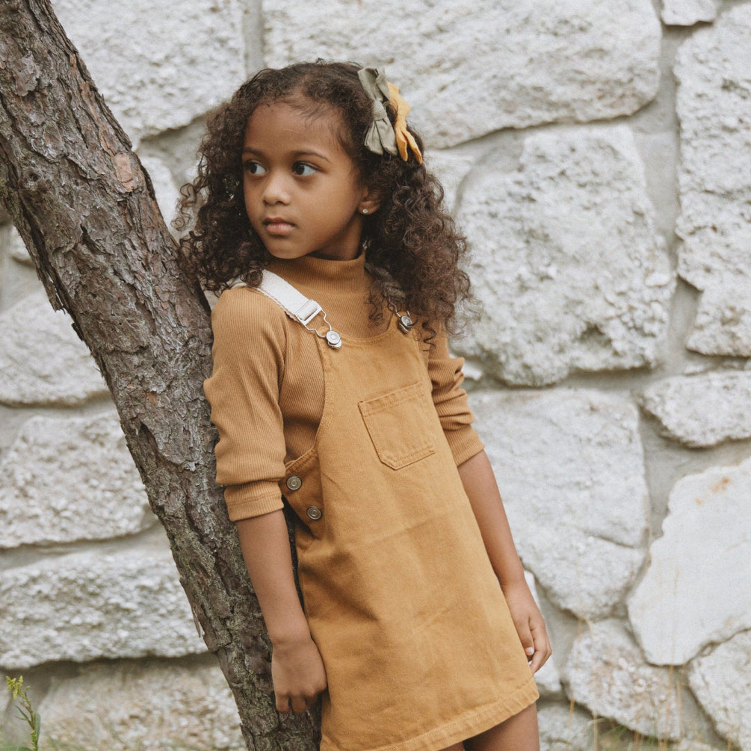 Ochre Mock Neck T-Shirt