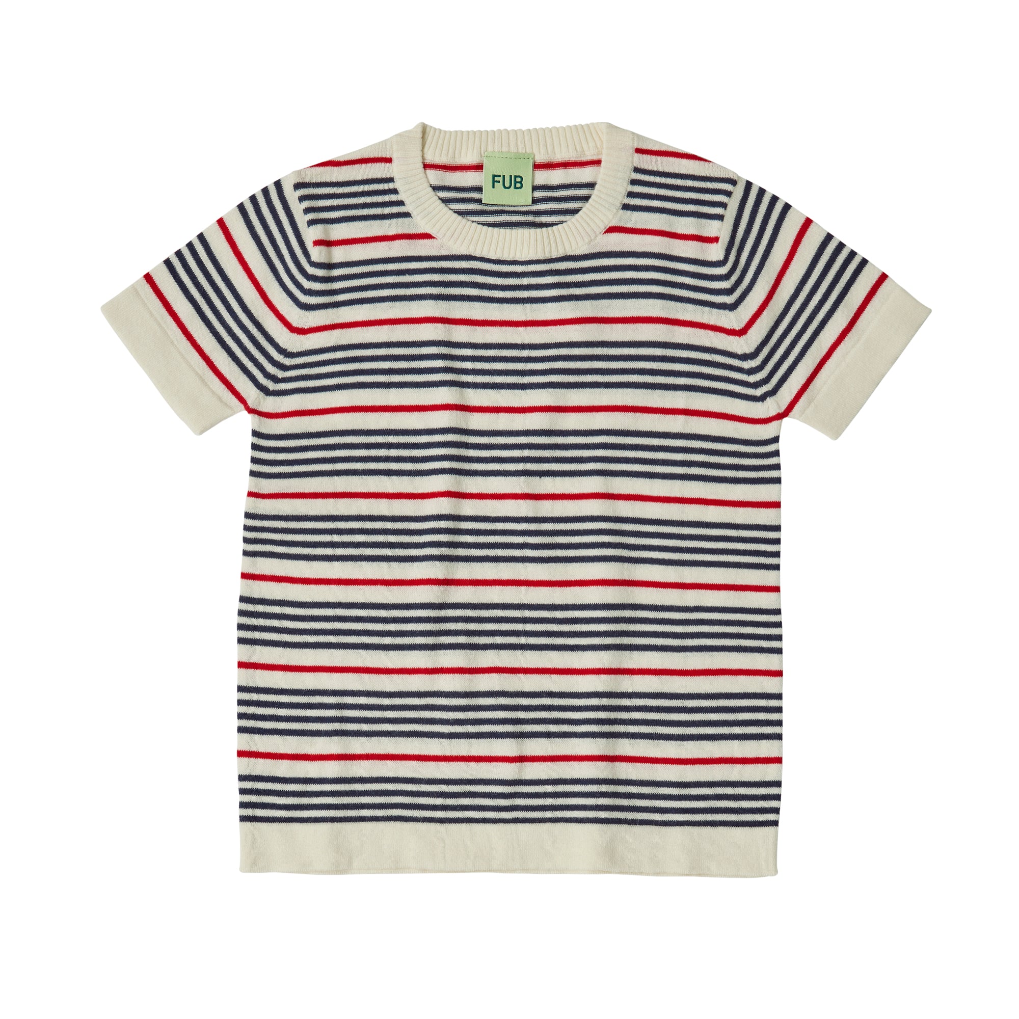 Ecru/Dark Navy Striped T-Shirt