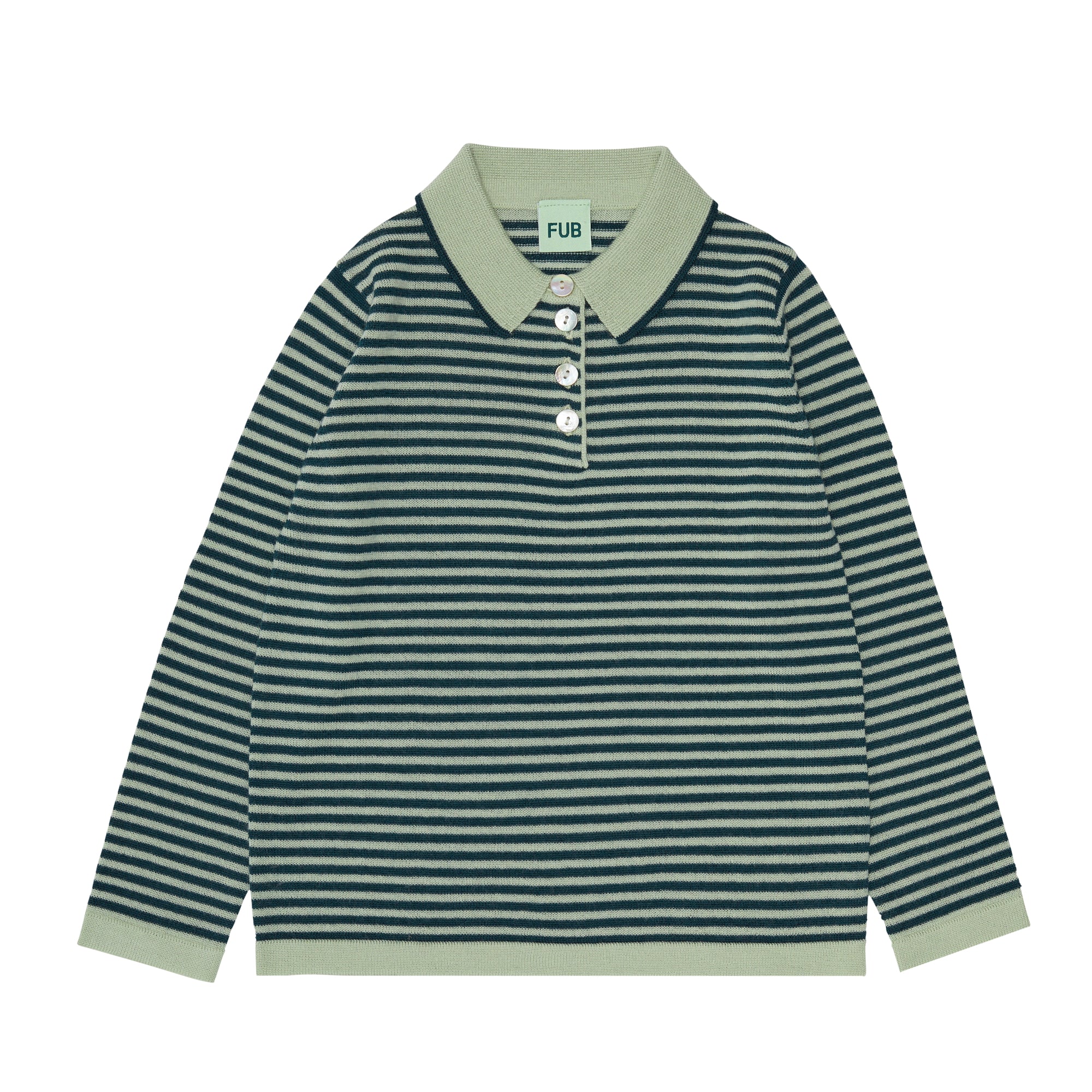 Pistachio/Deep Teal Polo Blouse