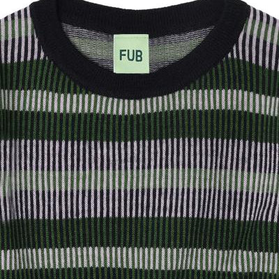 Dark Navy/ Forest Mix Striped Sweater