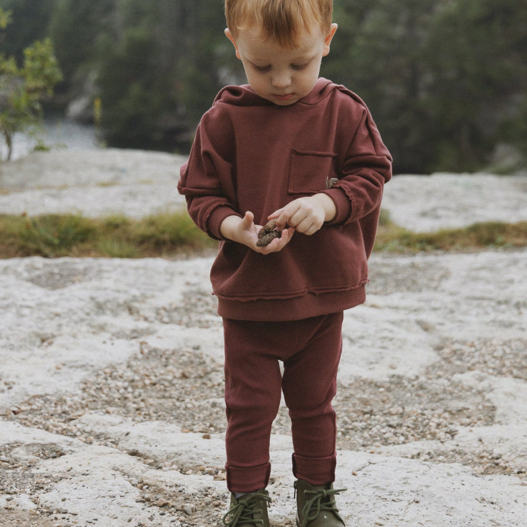 Mauve Hooded Sweatshirt Set