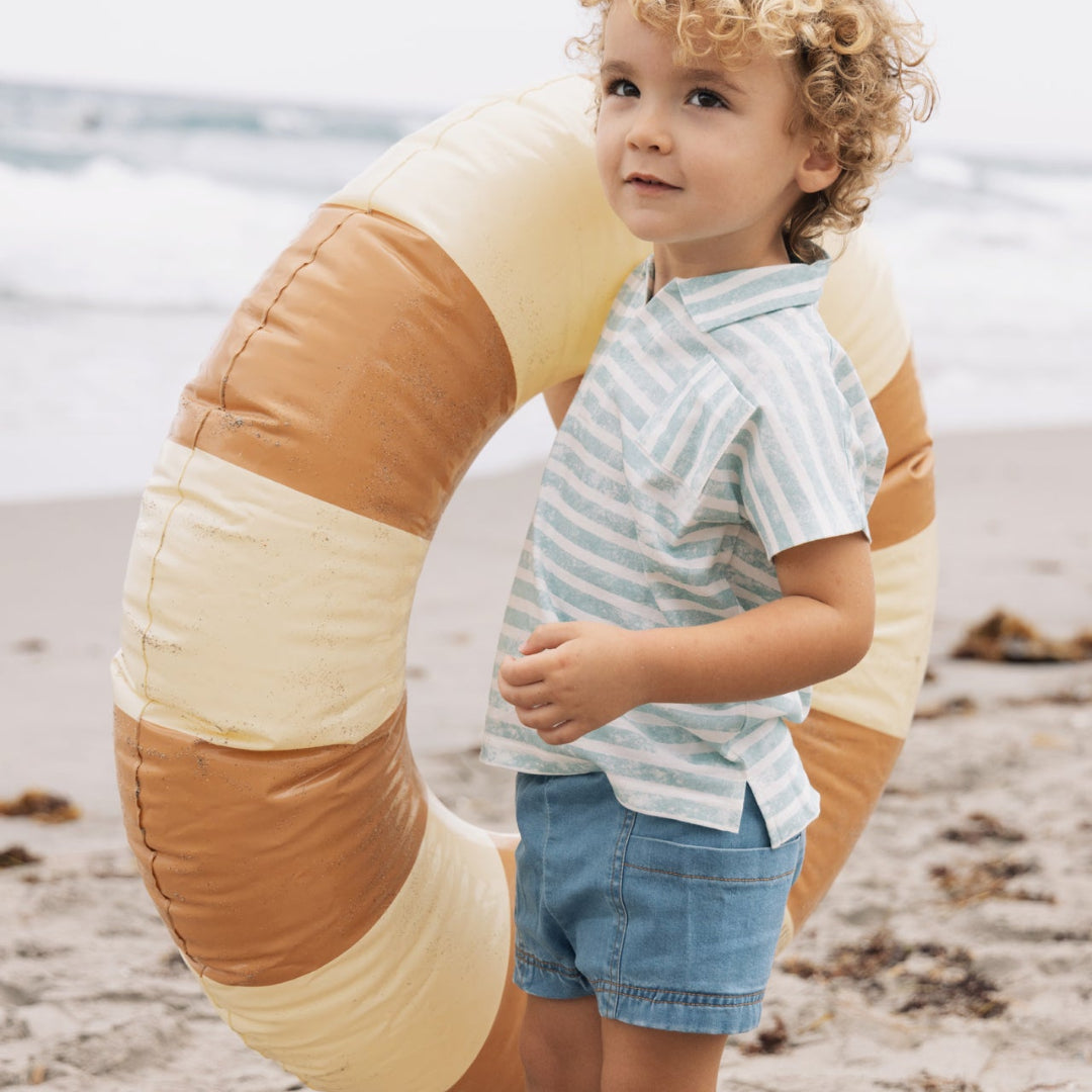 Blue Chambray Shorts
