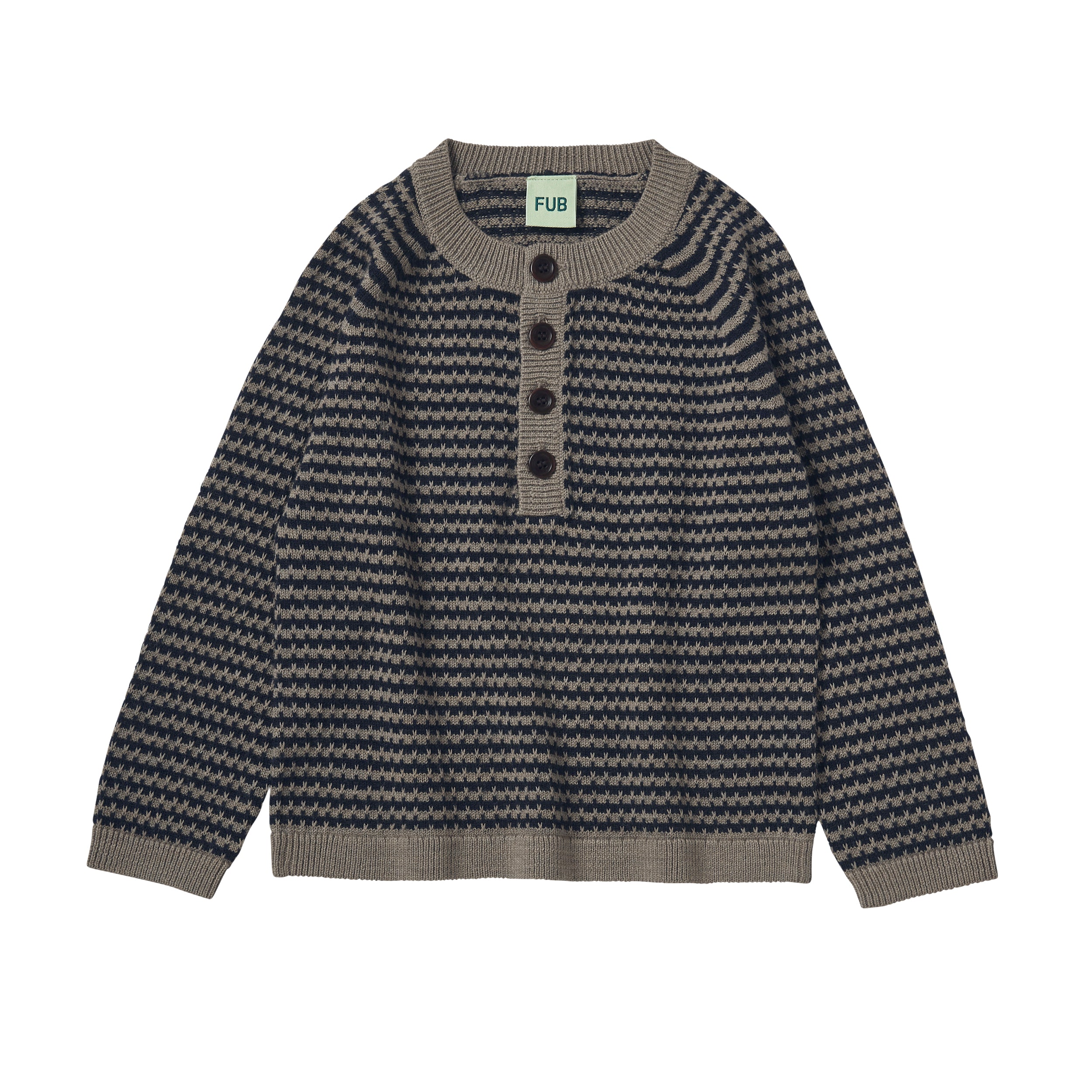 Hazel Melange/Dark Navy Knit Sweater