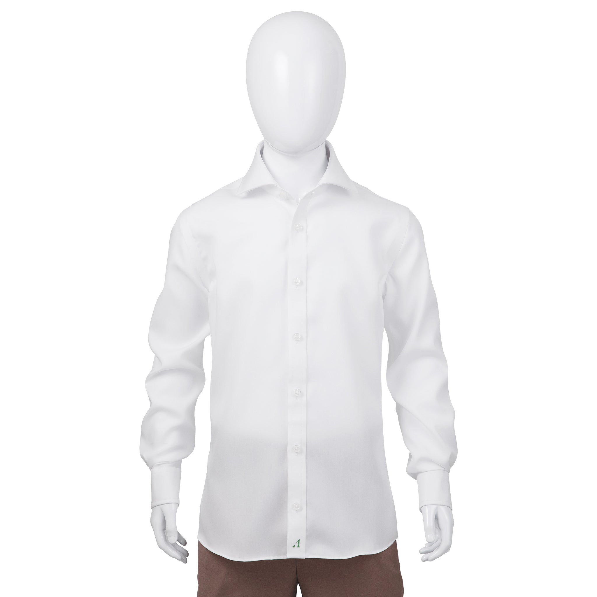 Akashi Boys' Long-Sleeve White Shirt with Black Dots 3302 2202