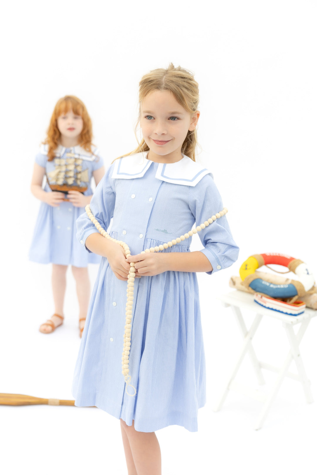 Striped Double Breasted Dress