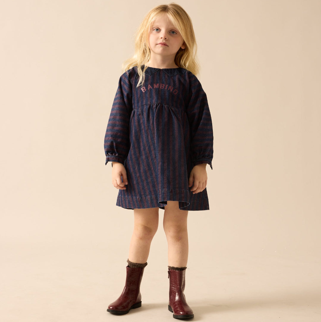 Denim/Burgundy Denim Day Dress