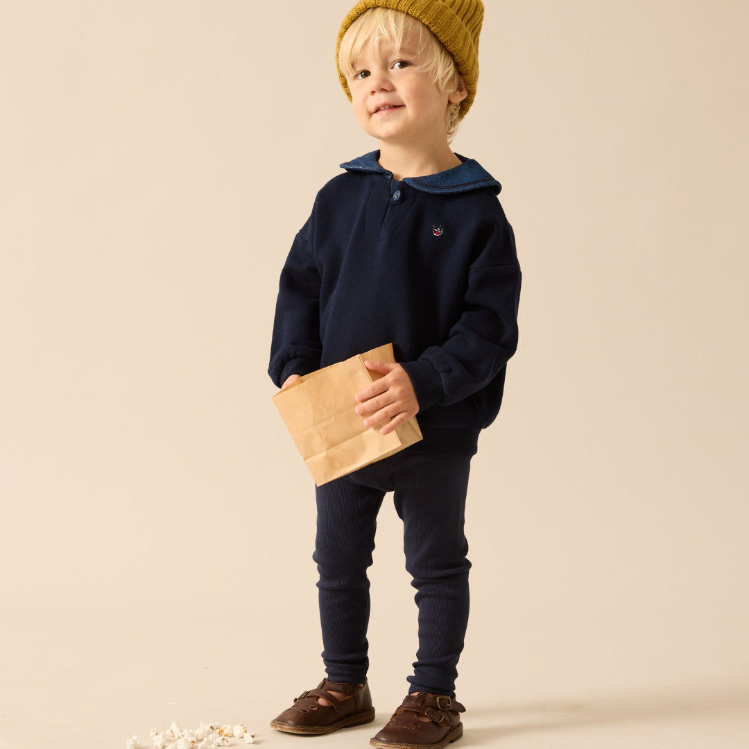 Navy Sweet Campaign Toddler Sailor Collar Set Boys