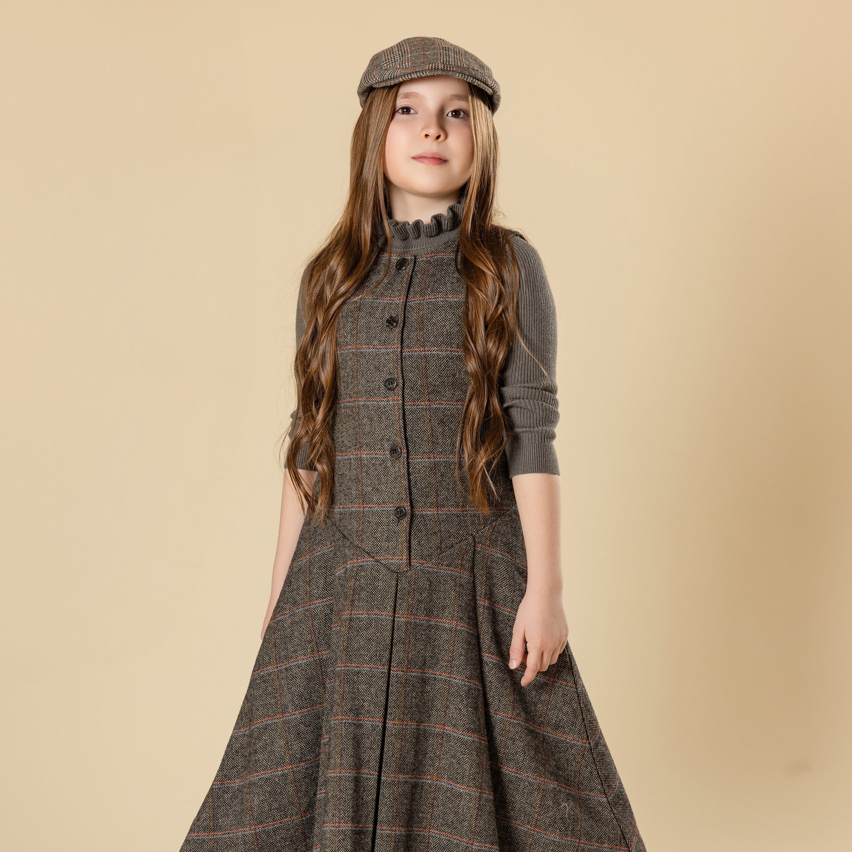 Plaid Herringbone Teen Jumper