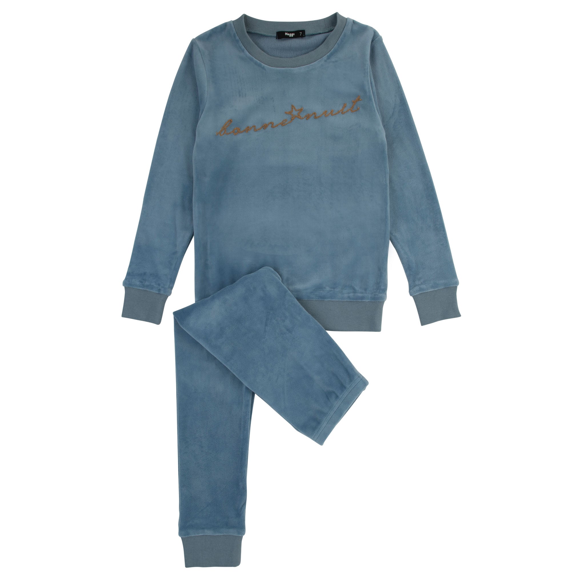 Dusty Blue Bonne Nuit Mohair Loungewear Set