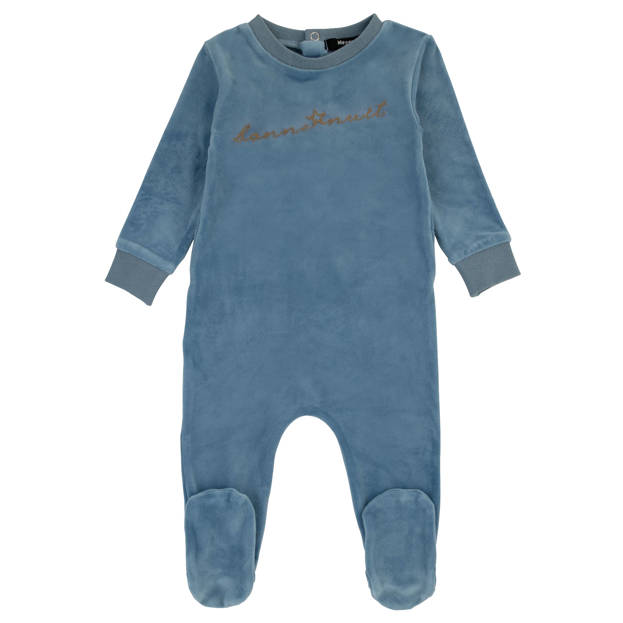 Dusty Blue Bonne Nuit Mohair Footie