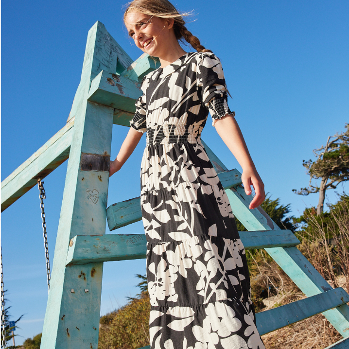 Pashmini Floral Riley Smocked Waist Maxi