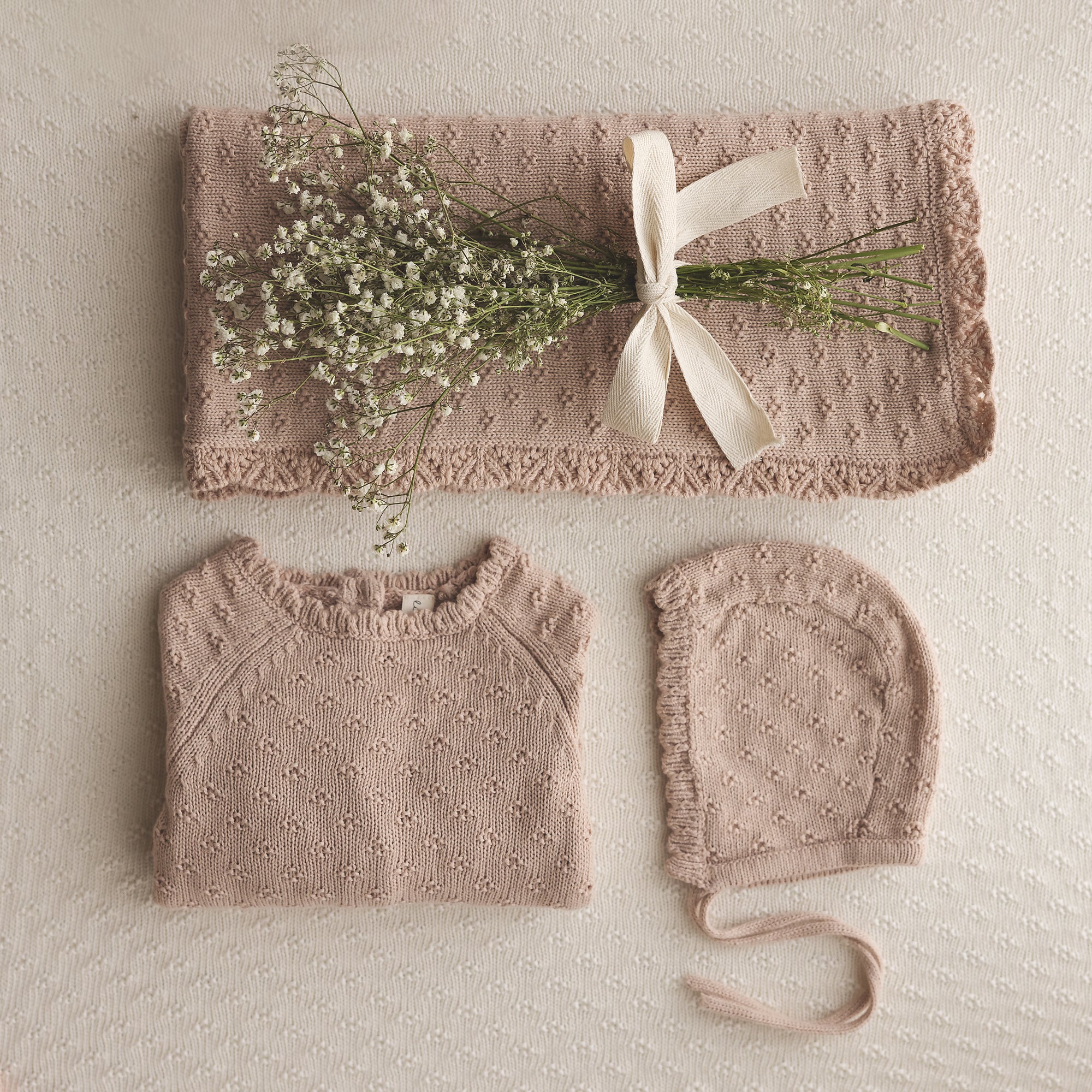 Petal Vintage Knit Layette Set