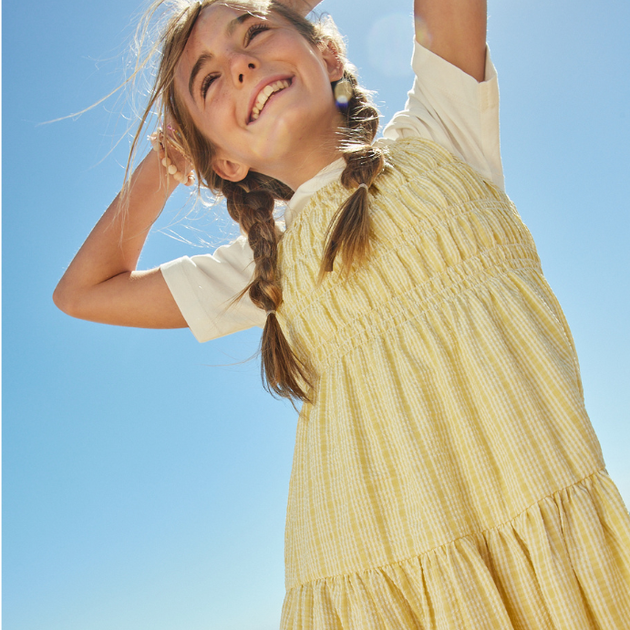 Pashmini Yellow Bella Searsucker Jumper