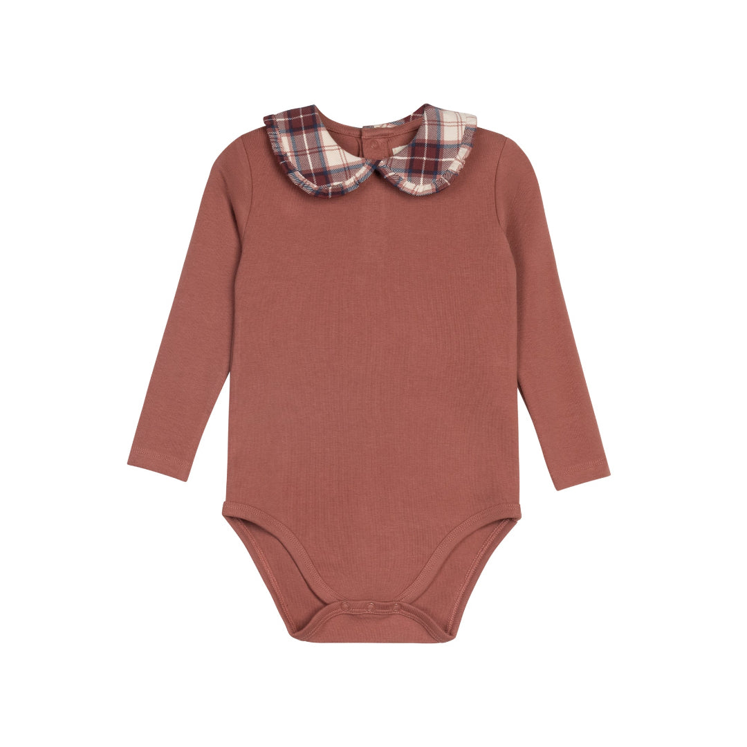 Pink French Terry Scottish Collection Body Suit + Overalls