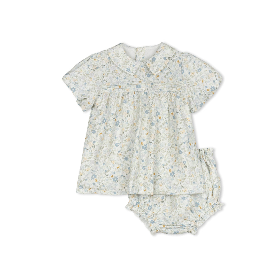 Floral Pleat Baby Set
