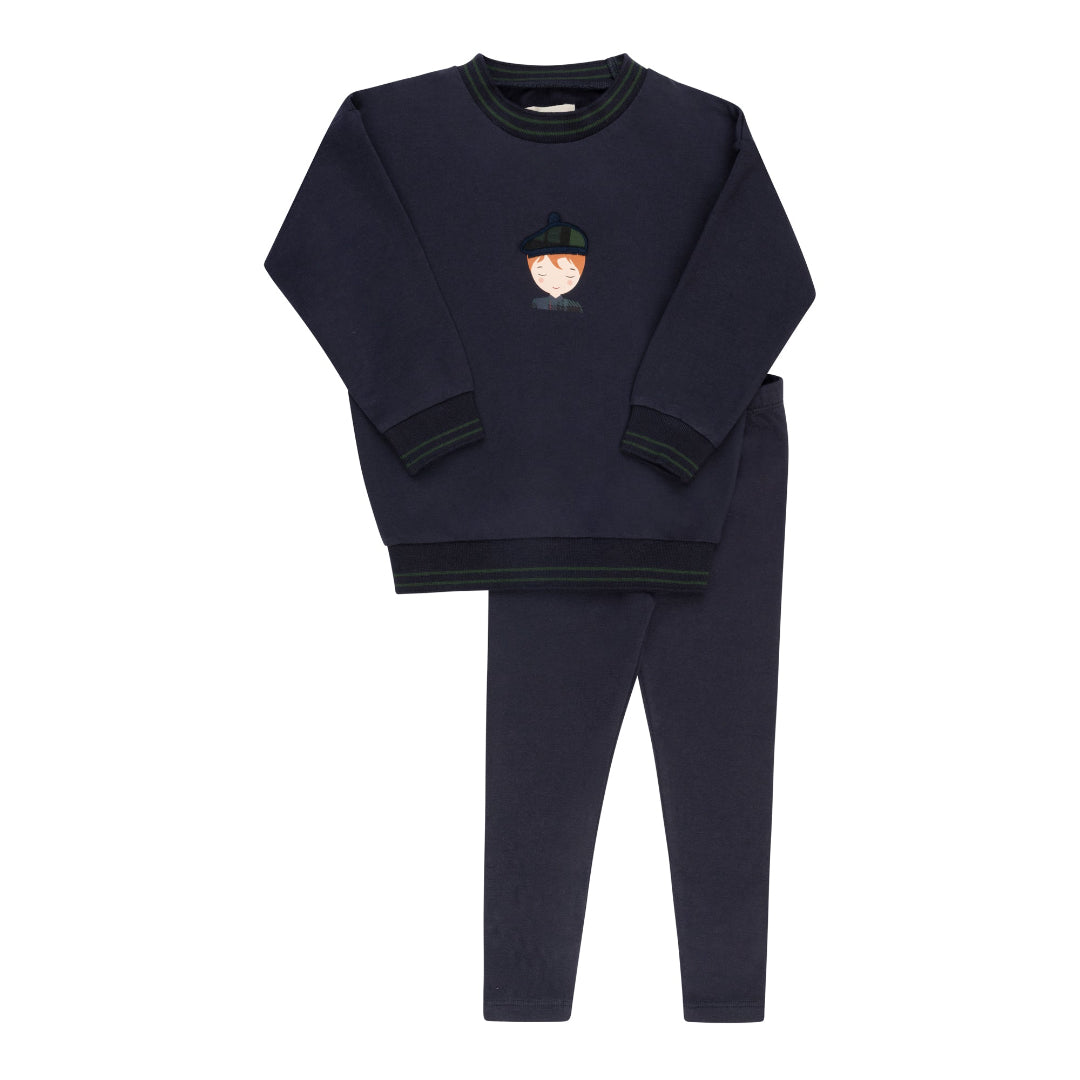 Navy French Terry Scottish Collection 2 Piece Set