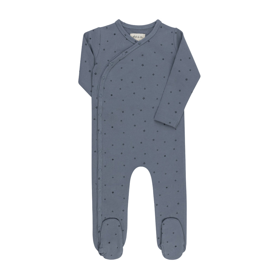 Blue Clover Print Collection Footie