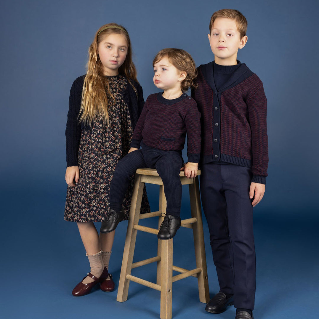 Navy/Wine Thin Stripe Collection Toddler Set