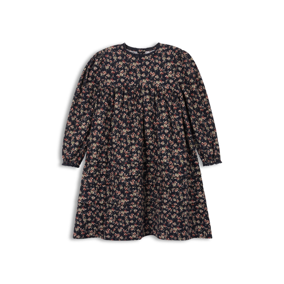 Navy Brushed Floral Collection Dress