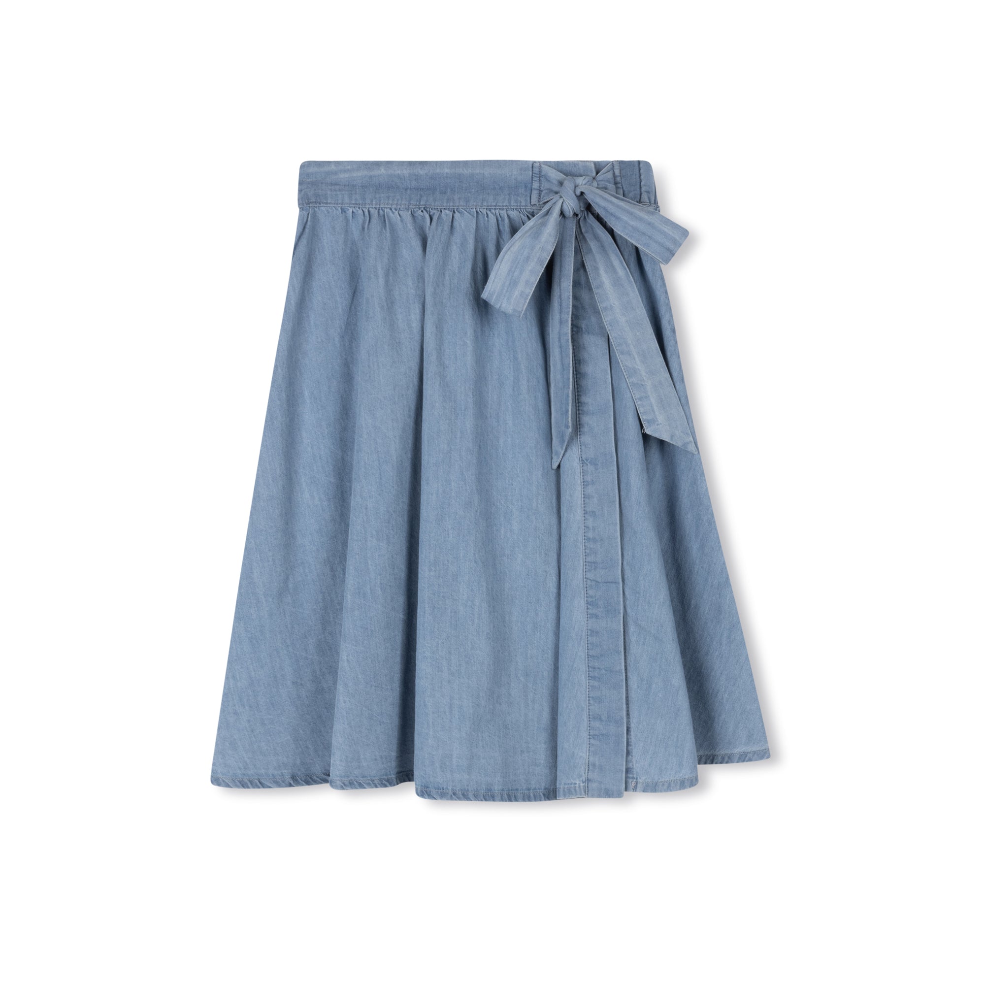 Denim Side Tie Skirt