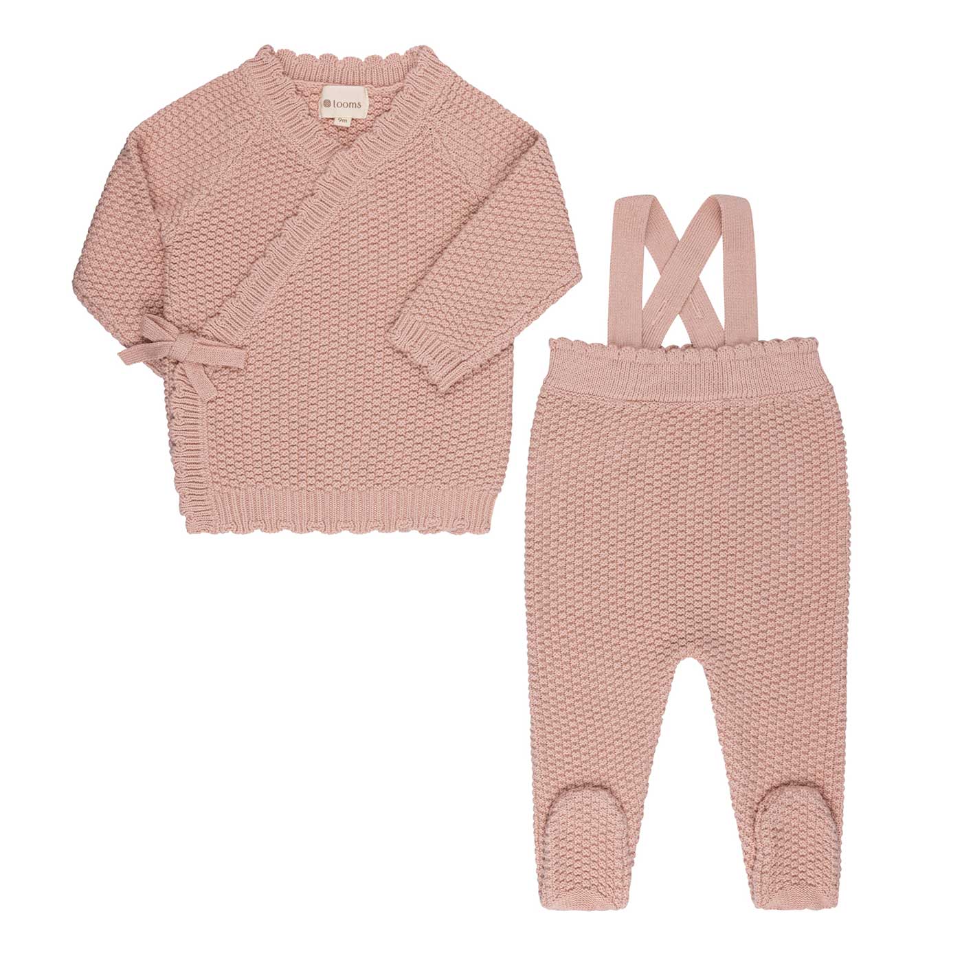 Pink Moss Knit Baby Set