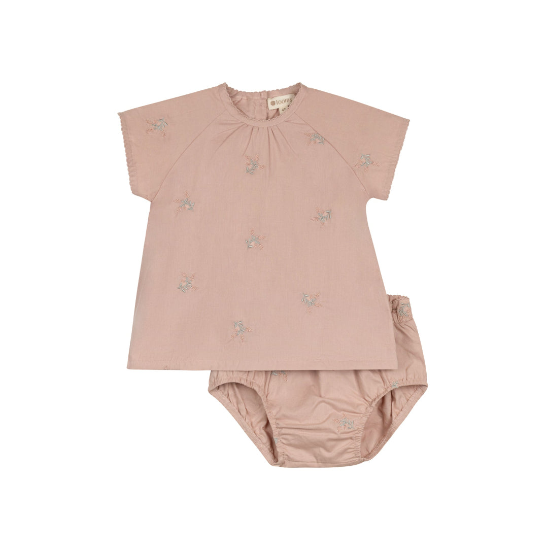 Pink Floral Embroidered Collection 2Pc Set