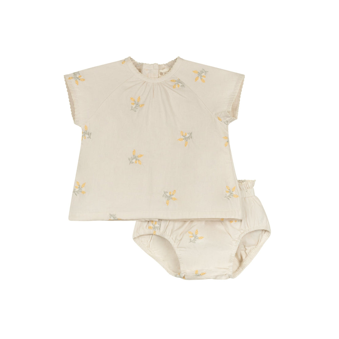 Ivory Floral  Embroidered Collection 2Pc Set