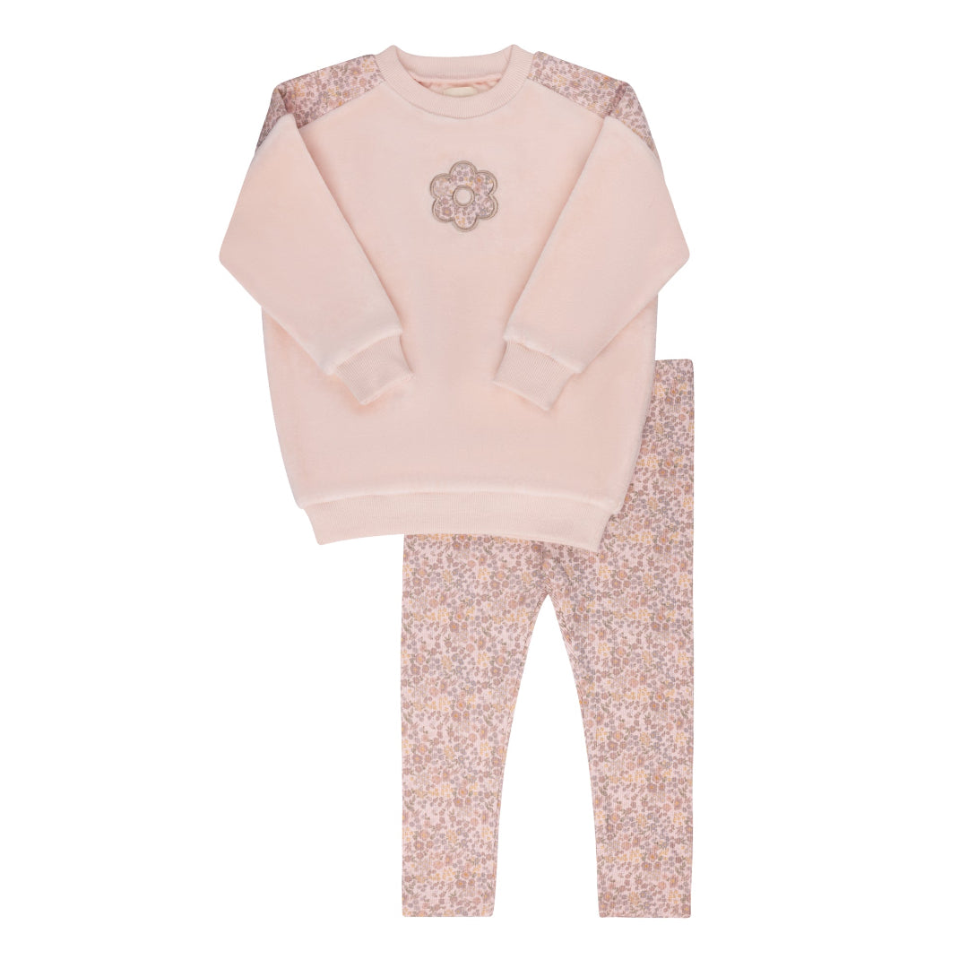 Pink Floral Velour Liberty Set