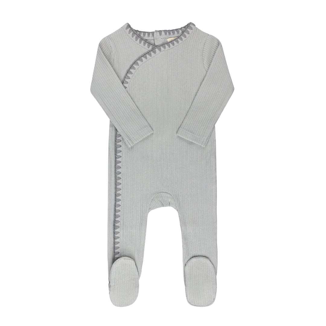 Blue Whip Stitch Collection Footie