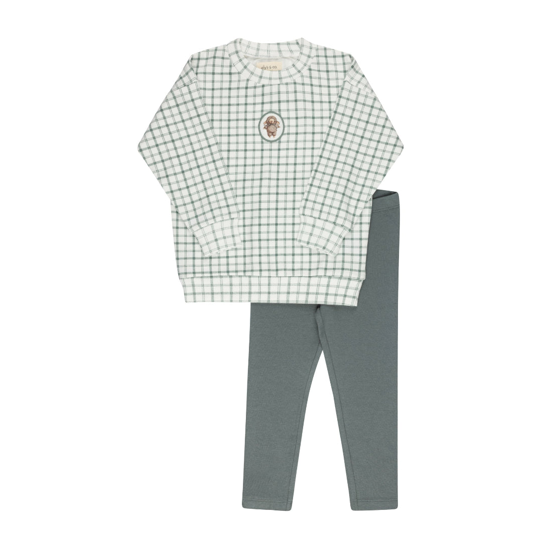 Blue Plaid Sheep Collection Set
