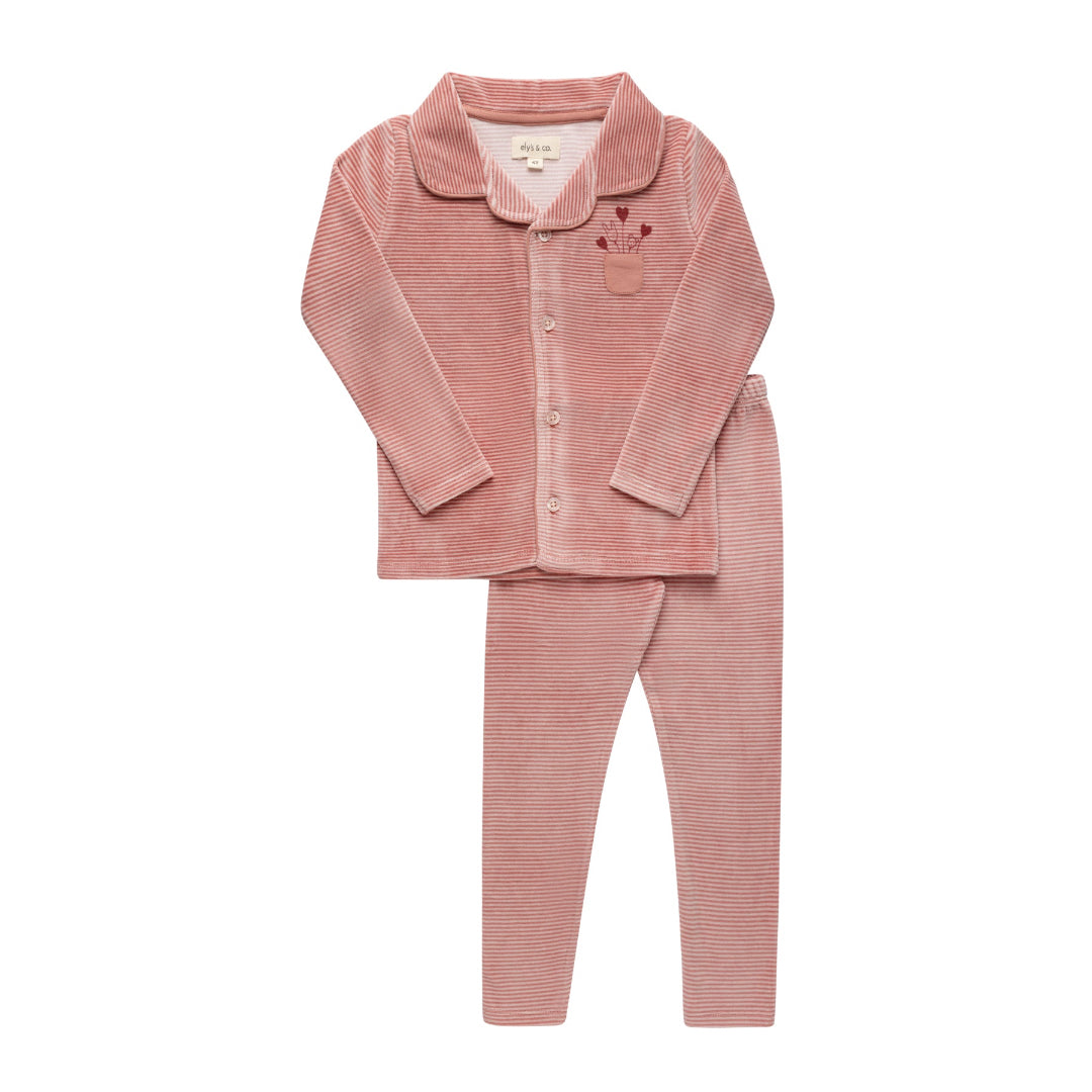 Pink Stripe Collection Velour Pajamas