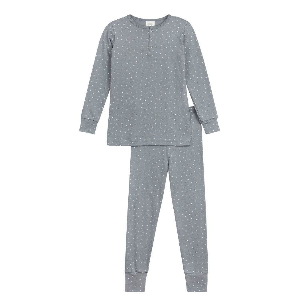 Blue Floral Leaf Collection Pajamas