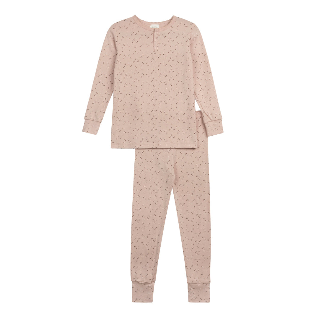 Pink Floral Leaf Collection Pajamas