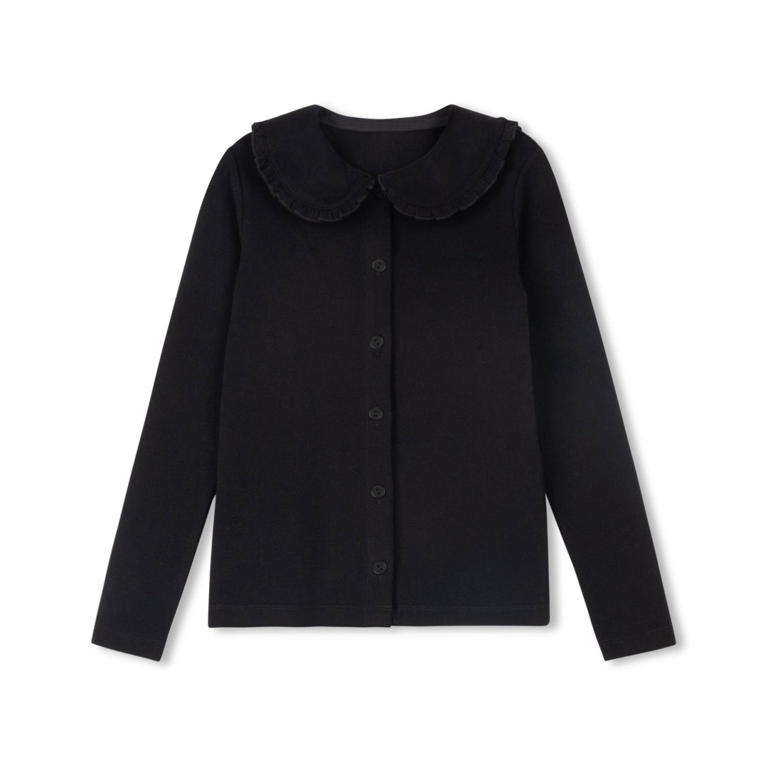 Black Button Collar Shirt