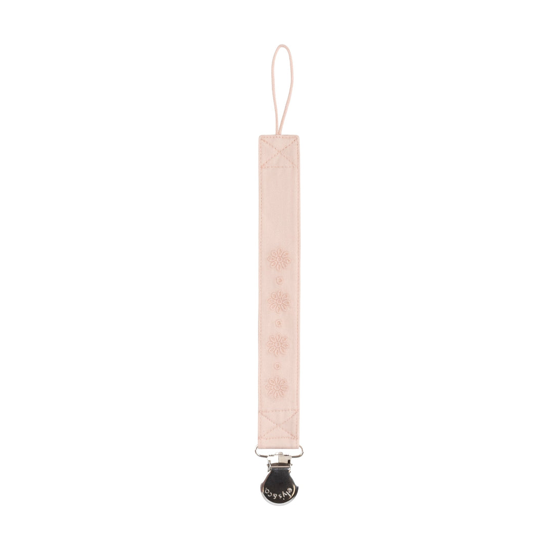 Pink Embroidered Collar Collection Paci Clip