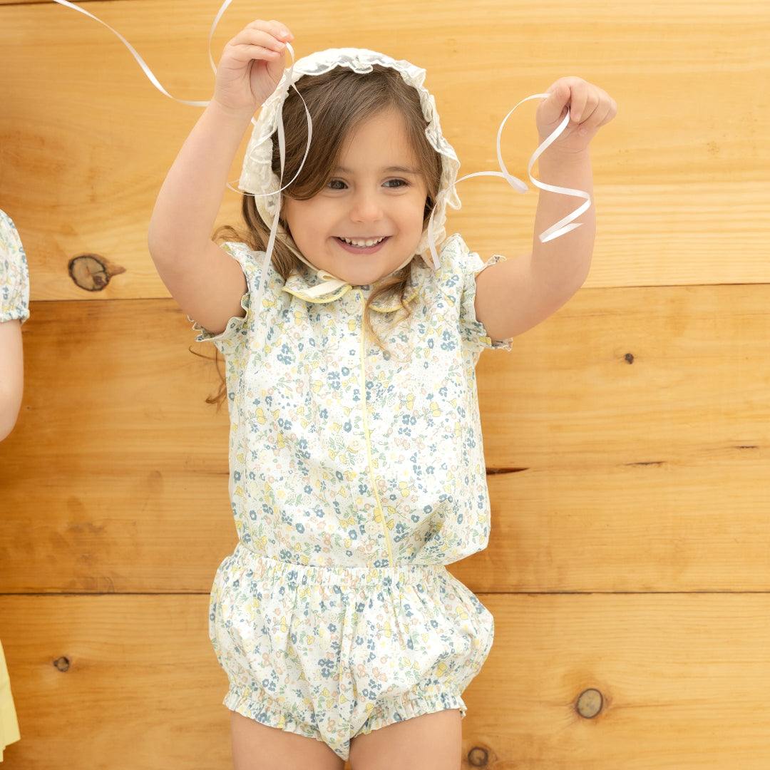 Floral Yellow Bloomer Set