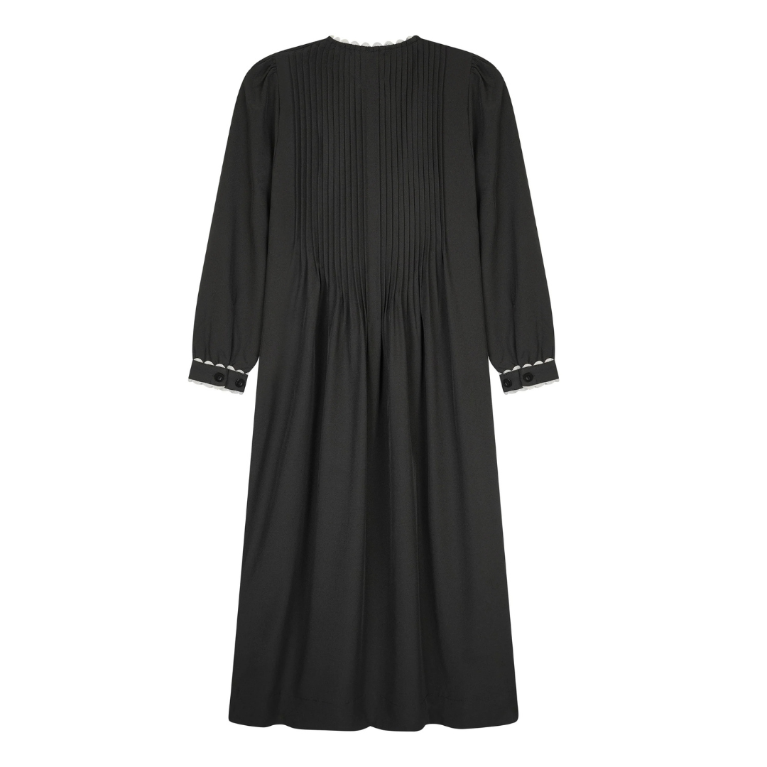 Black Olivia Scalloped Maxi