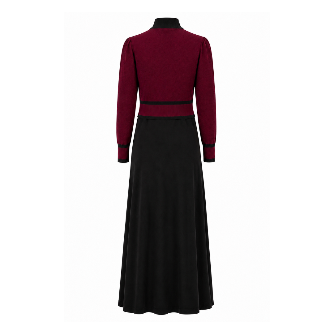 Burgundy Emerson Teen Jacquard Cardigan Overlay Maxi