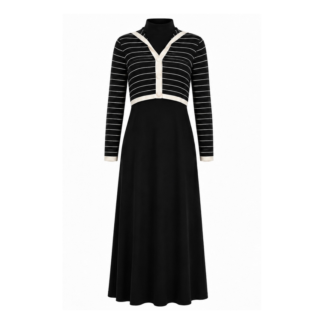 Ivory Selena Collared Overlay Maxi