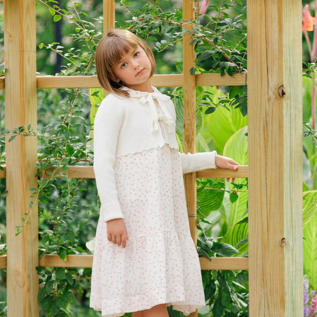 Pink floral Collar Jumper